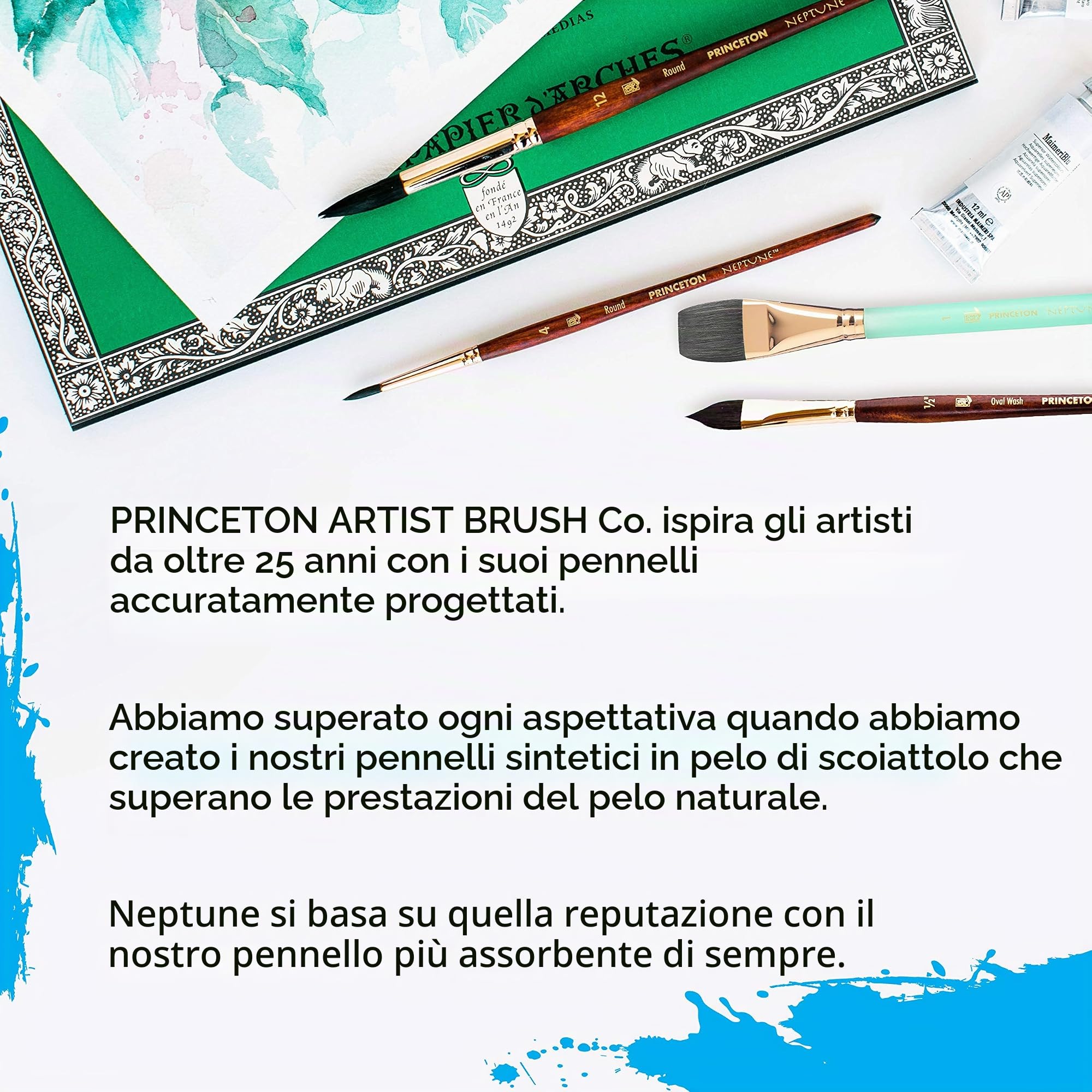 Princeton Art & Brush Neptune Syn Sh Essential, Set da 4 pezzi