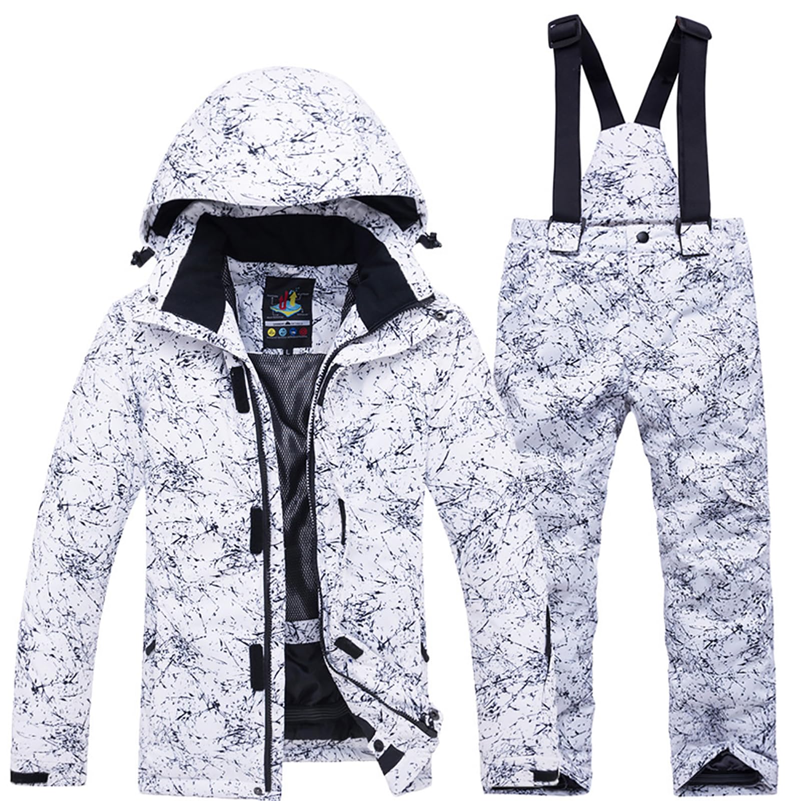 Combinaison de Neige Enfant Fille Ensemble 2pcs Veste + Pantalons Costume de Ski Garçon Snowsuit Imperméable