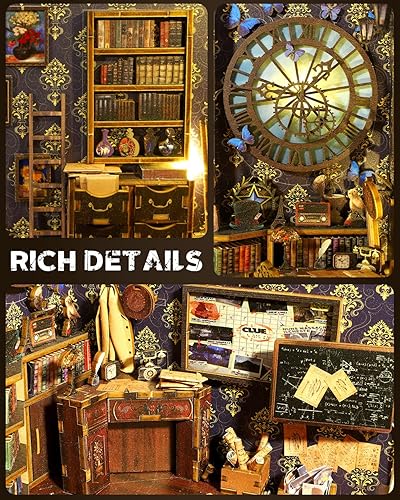 Miniatura 4 de Kit de rincón de libros, kit de rincón de libros para adultos y adolescentes, sujetalibros decorativos para decoración de estanterías, diorama de