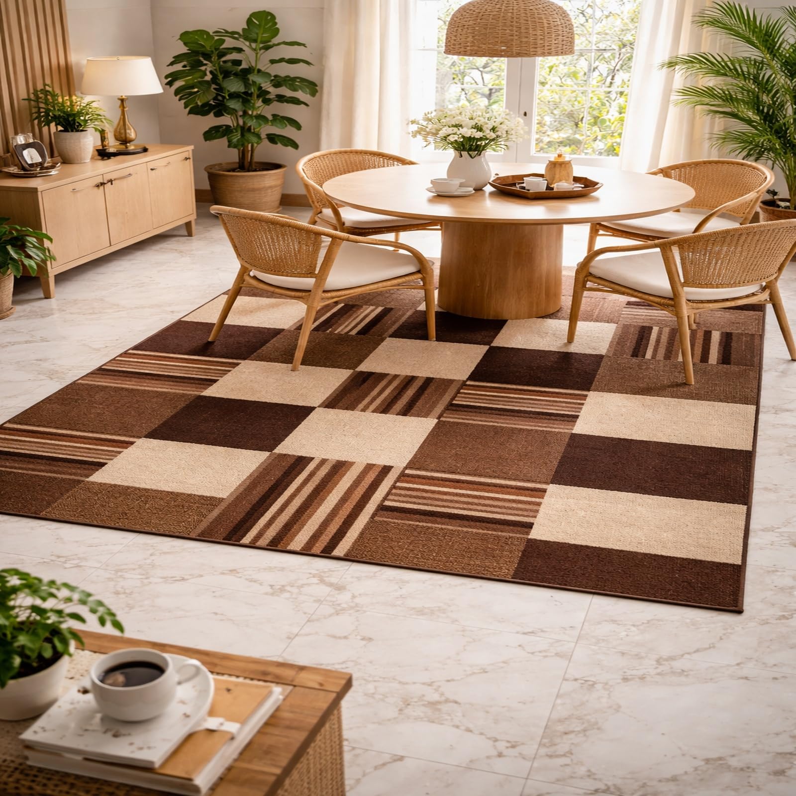 Alfombras lavables para sala de estar de 120 x 160 cm que aportan calidez al pasillo