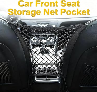 Cargo Net for Motorcycle Helmet Storage, 10X11 High-Elastic Double Layer Bungee Net with 4 Adjustable Hooks, Luggage Strap Rack Expansion Organizer Pocket for Motorbike Trike Cycle