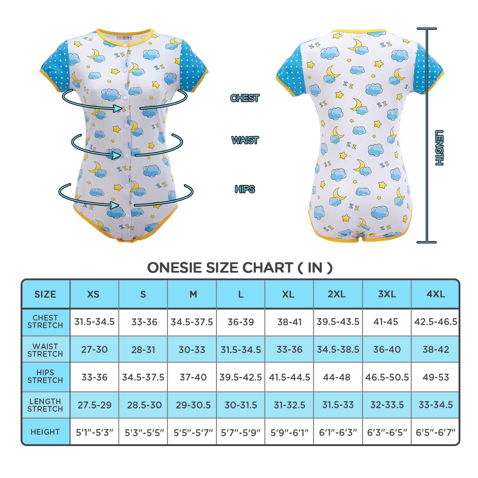 Littleforbig Adult Baby Onesie Diaper Lover (ABDL) Snap Crotch Romper