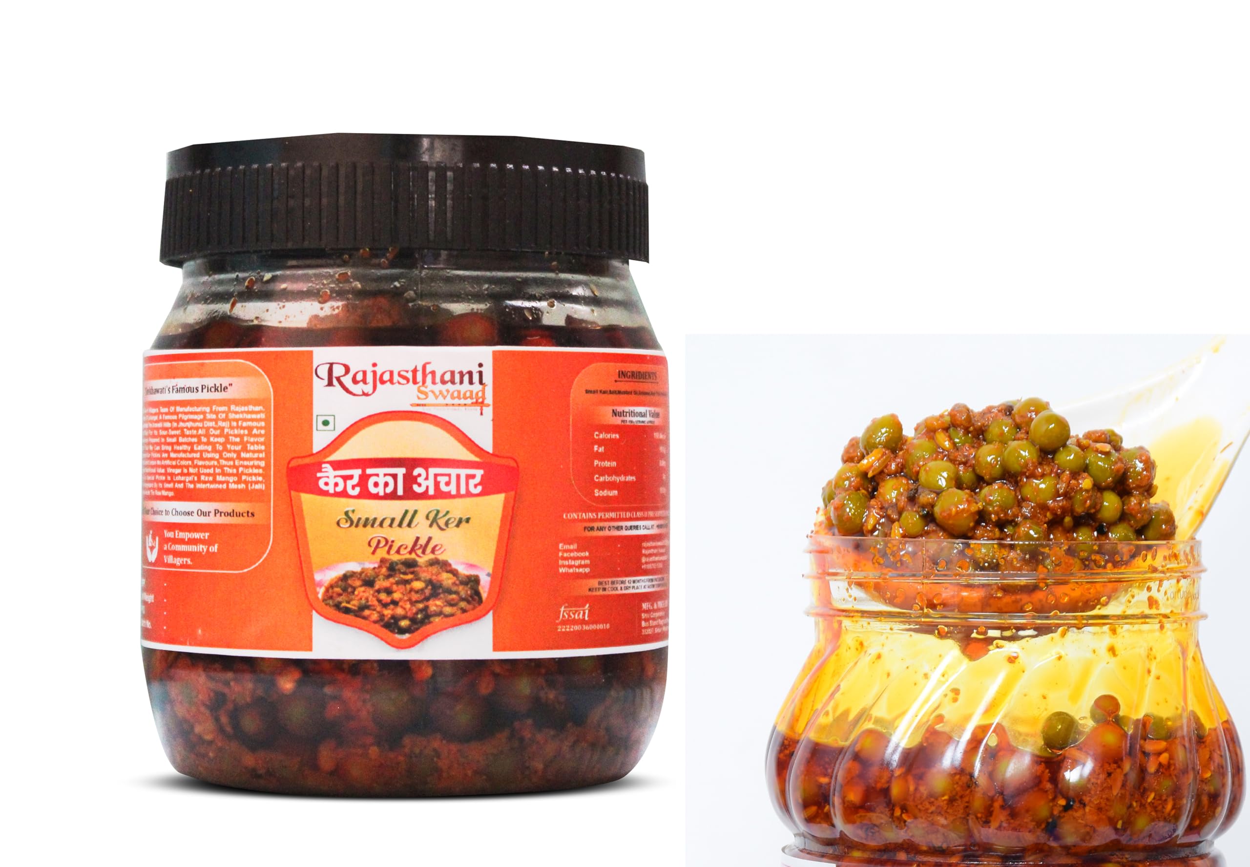 Rajasthani Swaad Ker Pickle Small Size Marwadi Nagauri Barik Kair Ka Achar | Less Oil And No Preservatives | Jar Of 400 Grams (B085M8CDR3) Amazon Price History, Amazon Price Tracker
