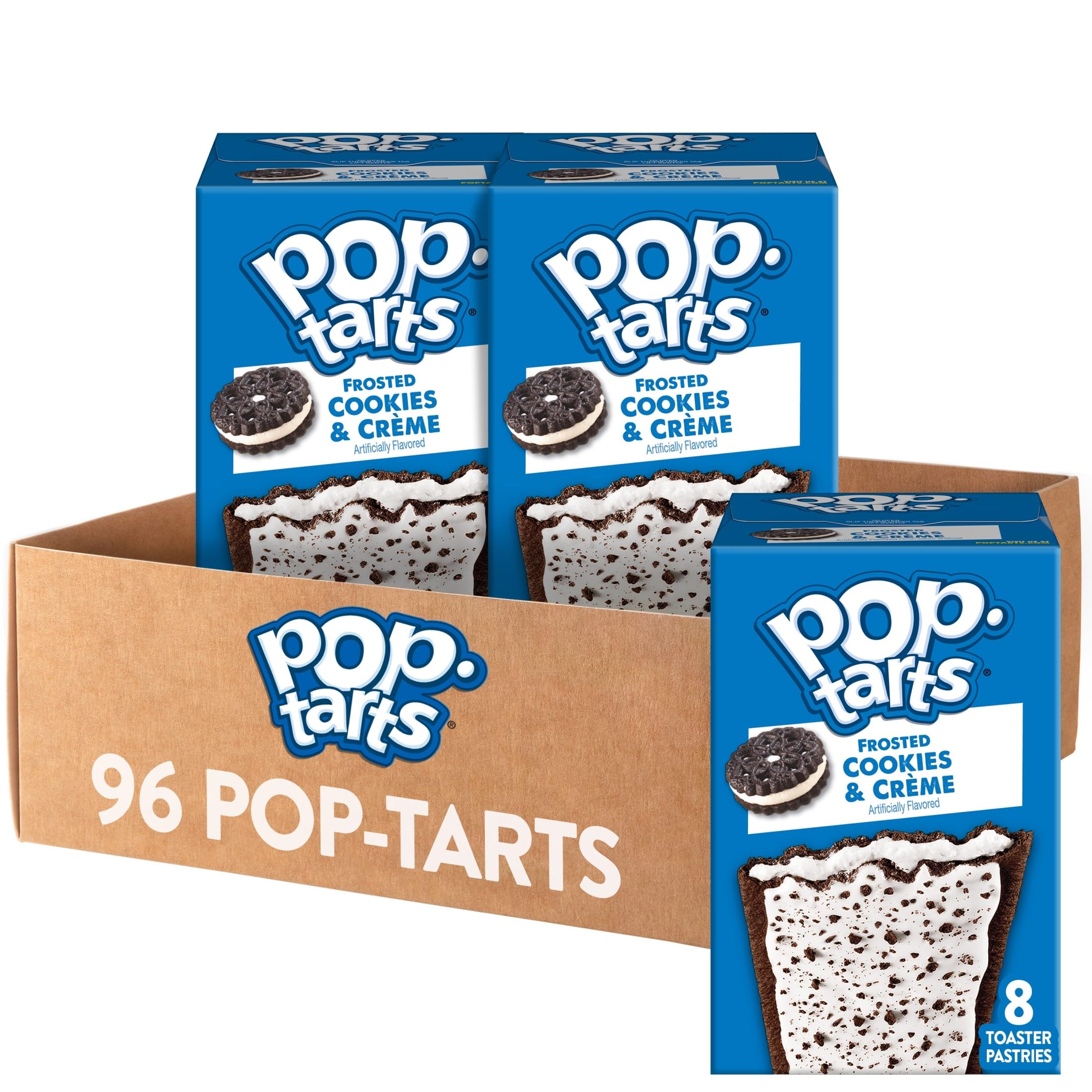 Toaster Pastries, Breakfast Foods, Kids Snacks, Frosted Cookies and Creme (96 Pop-Tarts)