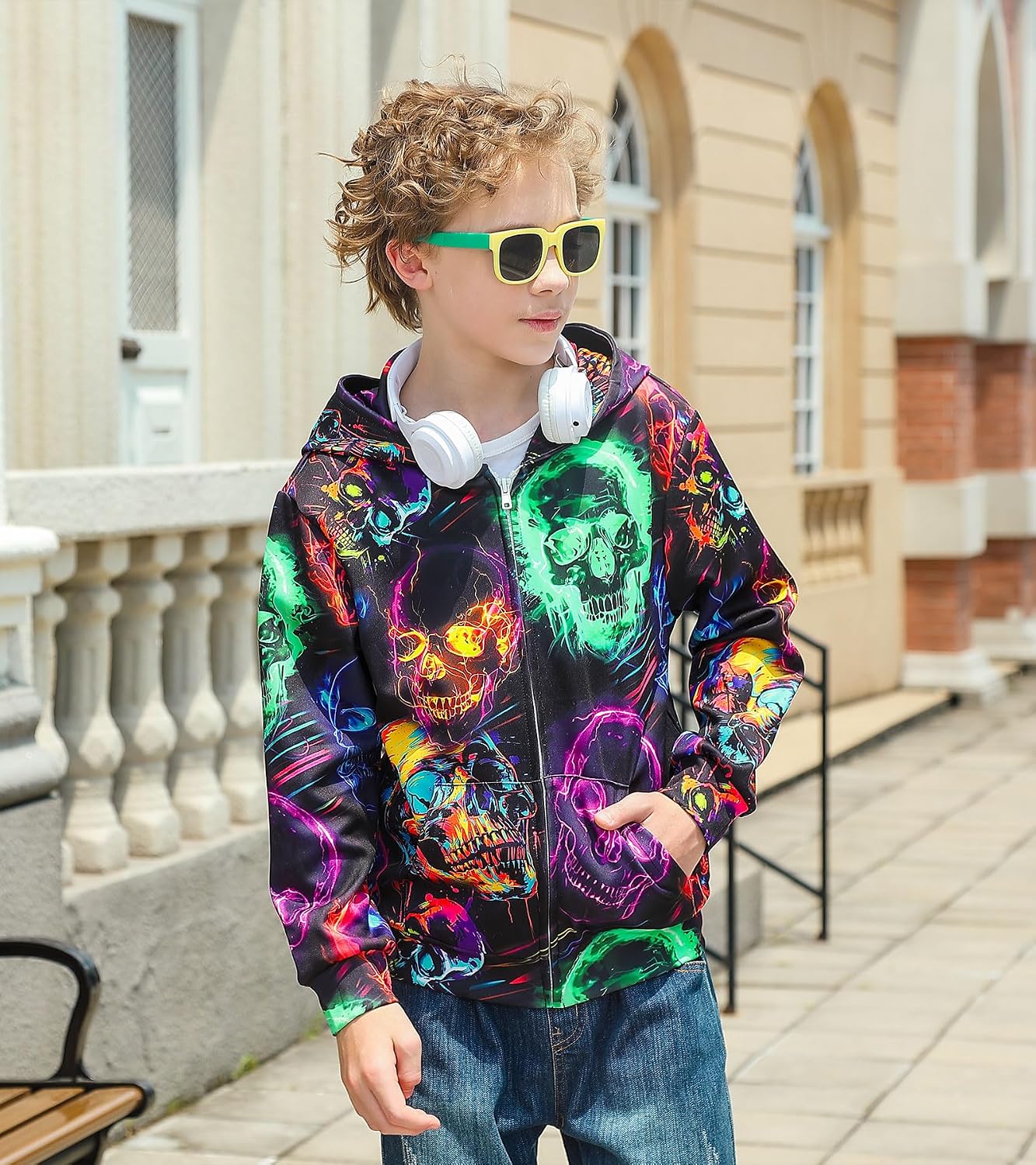 TUONROAD Boys Hoodies Sweatshirt Cool Pullover with Pockets Size 6-14 Years image 2