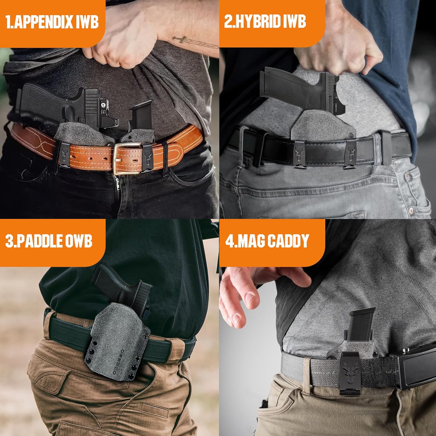 G19 Holster Optic Cut & Claw.Concealed Carry Holster for Glock 19,19X,23,32(Gen 1 2 3 4),G19 Gen 5