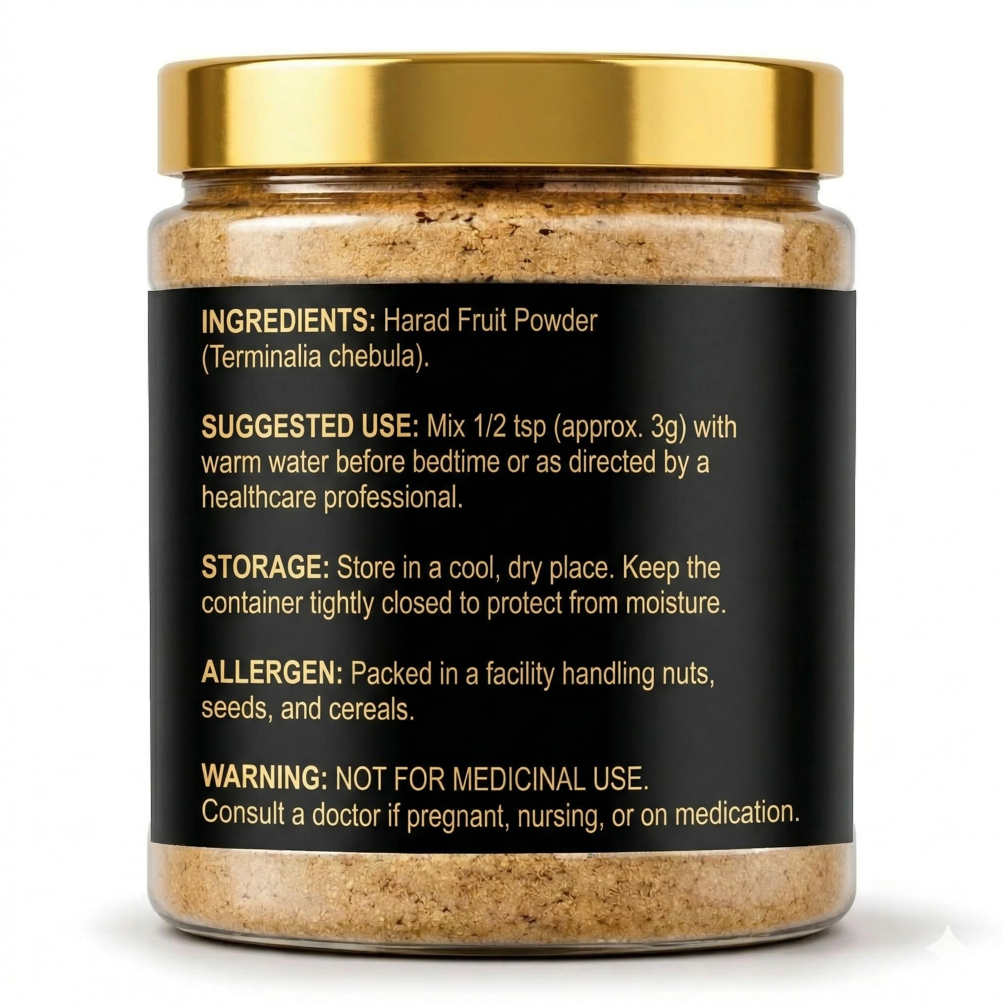Harad Powder | 600 g Premium Jar | Haritaki (Terminalia Chebula) | Gentle Detox & Digestive Support — Amazon image 3