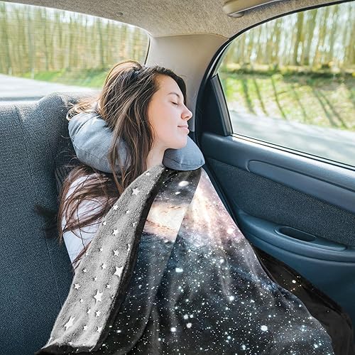 Miniatura 6 de Glow in The Dark Blanket for Girls Boys Gamer Spiral Galaxy Universe Black Fuzzy Soft Gamer Blanket Christmas 65 X 55 Inches Home Decor Blankets