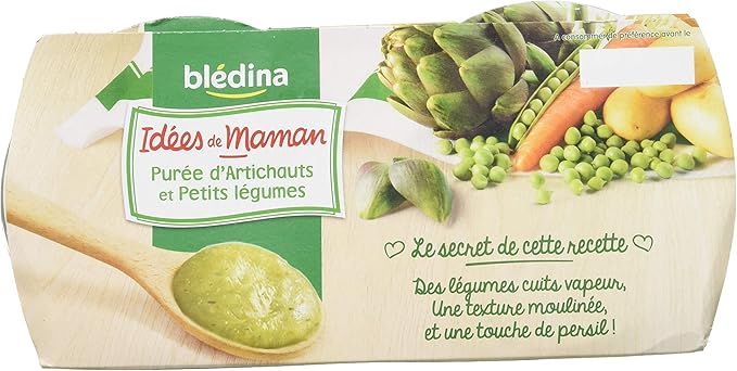 Bledina Idees De Maman Puree D Artichauts Et Petits Legumes Des 8 Mois 2 X 0 G Pack De 6 Amazon Fr Epicerie