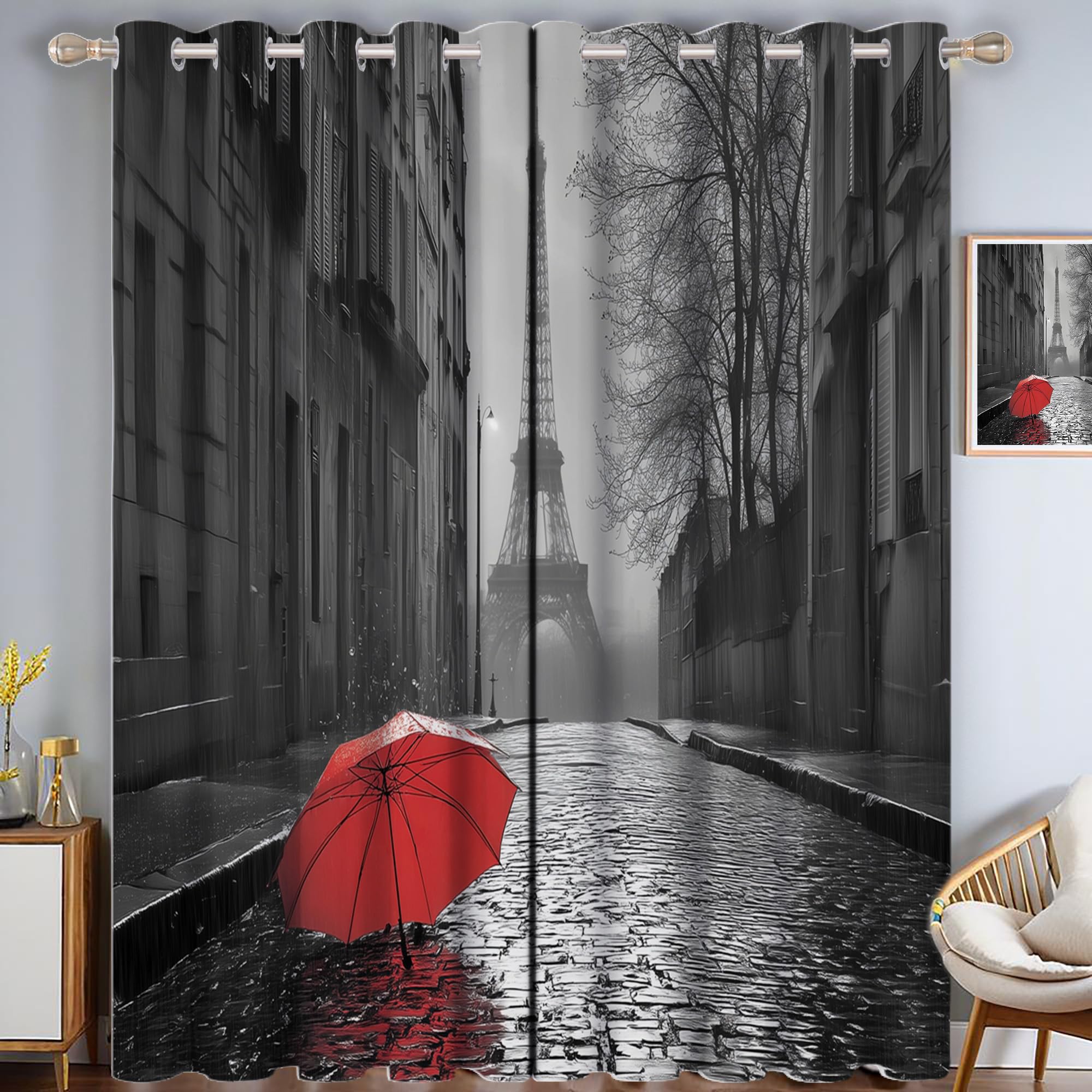 Rideaux oeillets 140x240 gris foncé occultant thermique anti froid