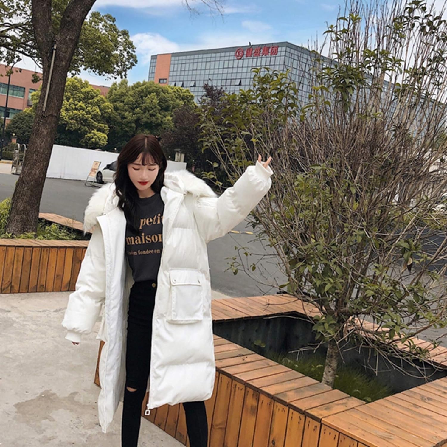 Amazon | [BKVB] 冬用 ベンチコート レディース コート ロング ダウン  