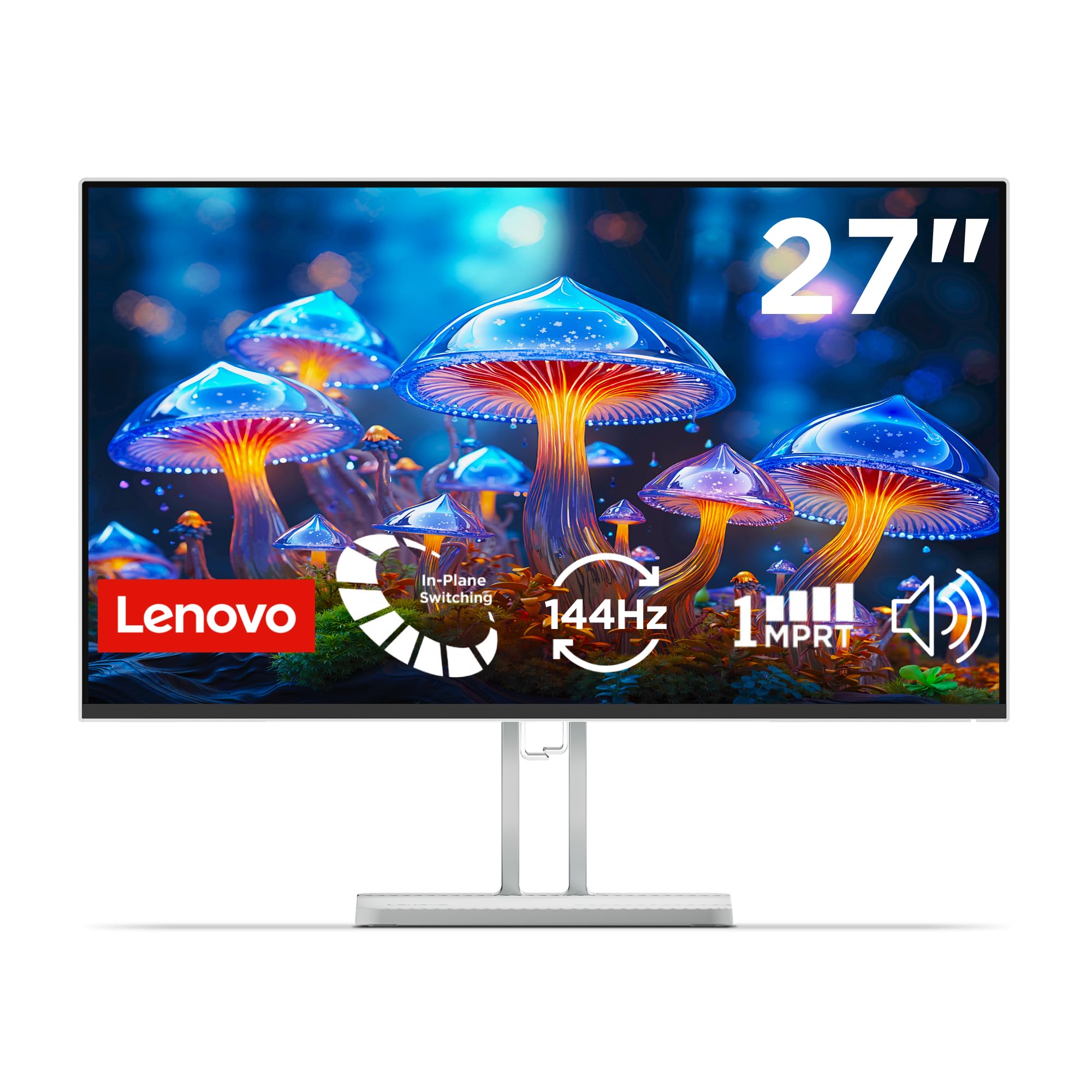 Lenovo L27-4C | 27" (68.58cm) FHD IPS 144Hz Ultraslim Monitor | 1ms, 2x3W Speakers, AMD FreeSync, 99% sRGB, 2X HDMI 1.4, 1x VGA| Tilt | Grey | 67DEKAC1IN-image-4