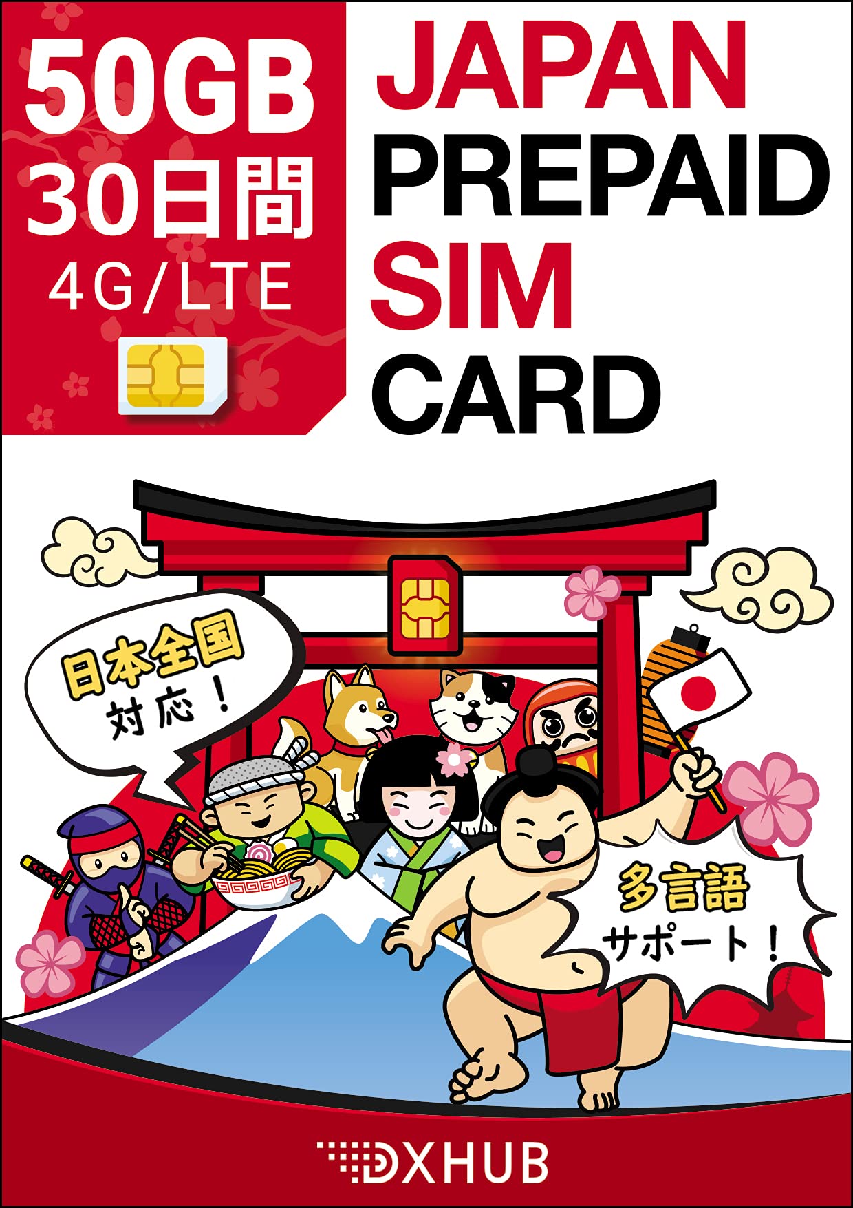 Amazon.co.jp: 【Docomo回線】 30日間50GB プリペイドSIM 日本国内用 