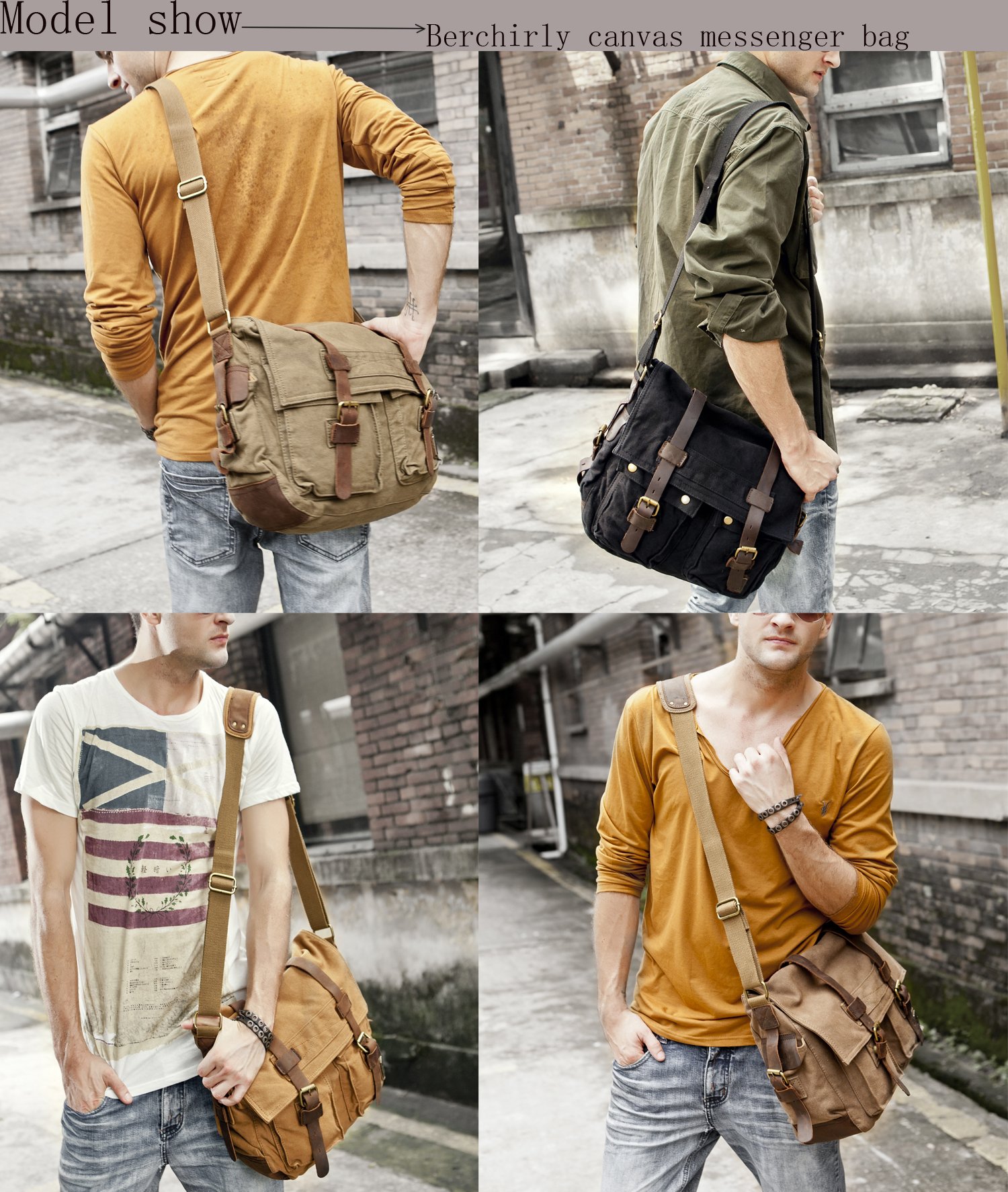 Berchirly Vintage Military Men Canvas 