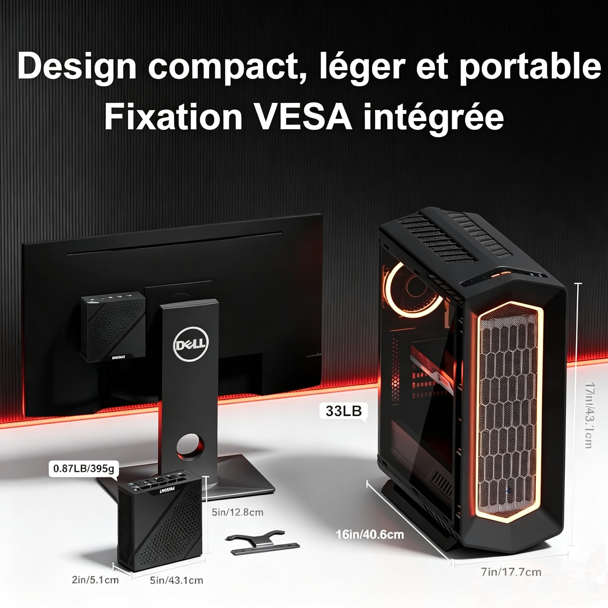 FIREBAT AM02 LP Mini PC R5 6600H 16Go DDR5 512Go SSD Dual RJ45 Win11