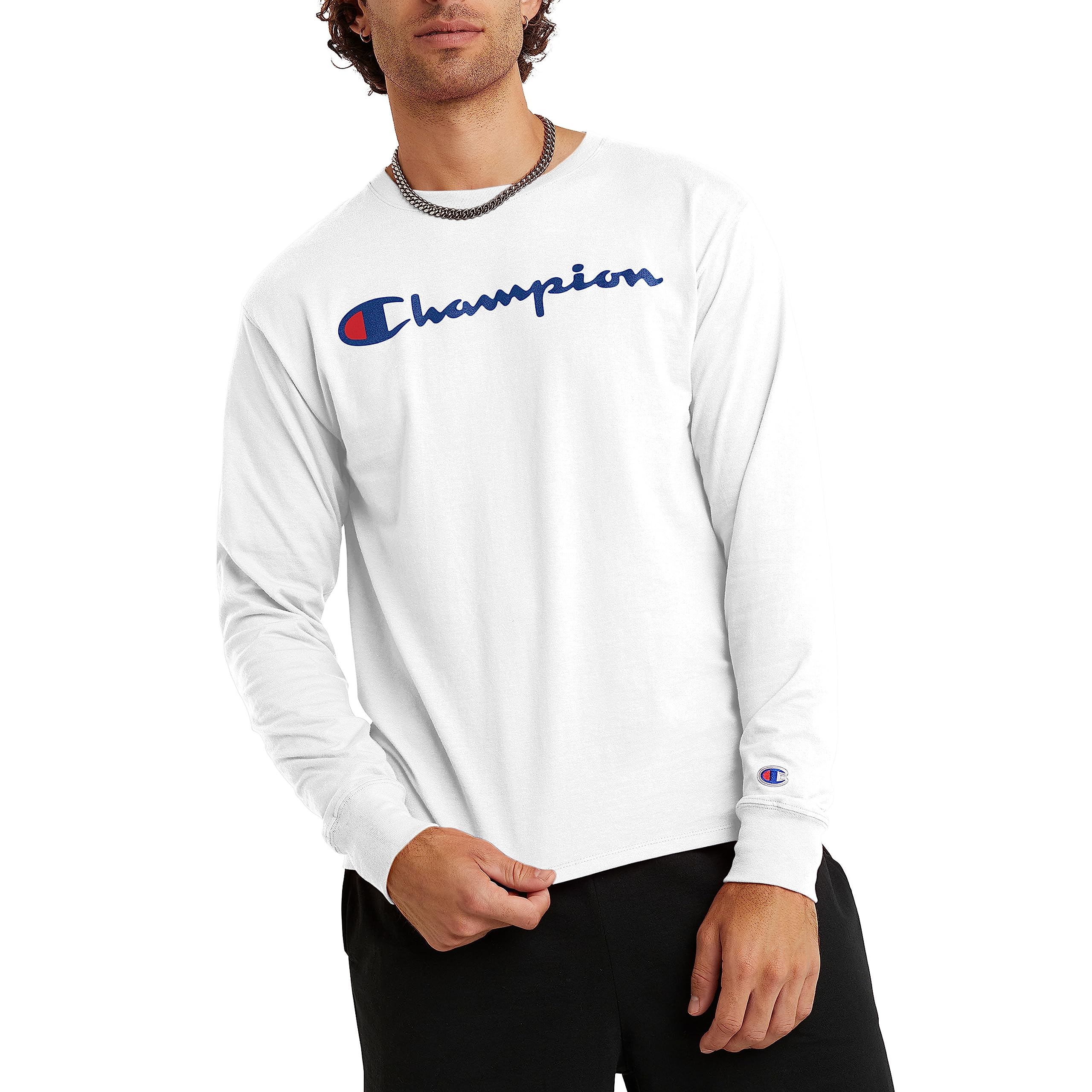 Champion Men's Long Sleeve T-shirt, Classic T-shirt for Men (Reg. Or Big &amp; Tall)