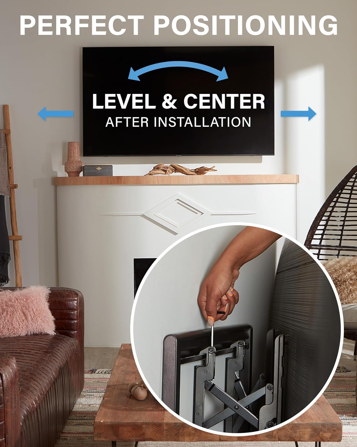 SANUS Tilting TV Wall Mount for 42" to 90" TVs - Low Profile & Universal Design - Fight Screen Glare - Easy 3-Step DIY - Image 7