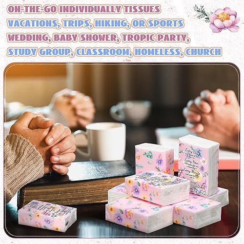 Miniatura 71 de Therwen Paquete de 100 pañuelos de bolsillo a granel, 1000 hojas, mini pañuelos a granel, 3 capas, tamaño de viaje pequeño, tamaño de bolsillo