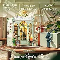 Vista 2 de CUTEBEE - Kit de rincón de lectura - Kit de casa de muñecas en miniatura DIY para adultos y adolescentes, rompecabezas de madera 3D, decoración