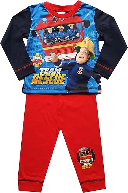 Fireman Sam Character Boys Fireman Sam Pyjamas Character Nightwear (18-24 Months, Fireman Sam - Rescue)