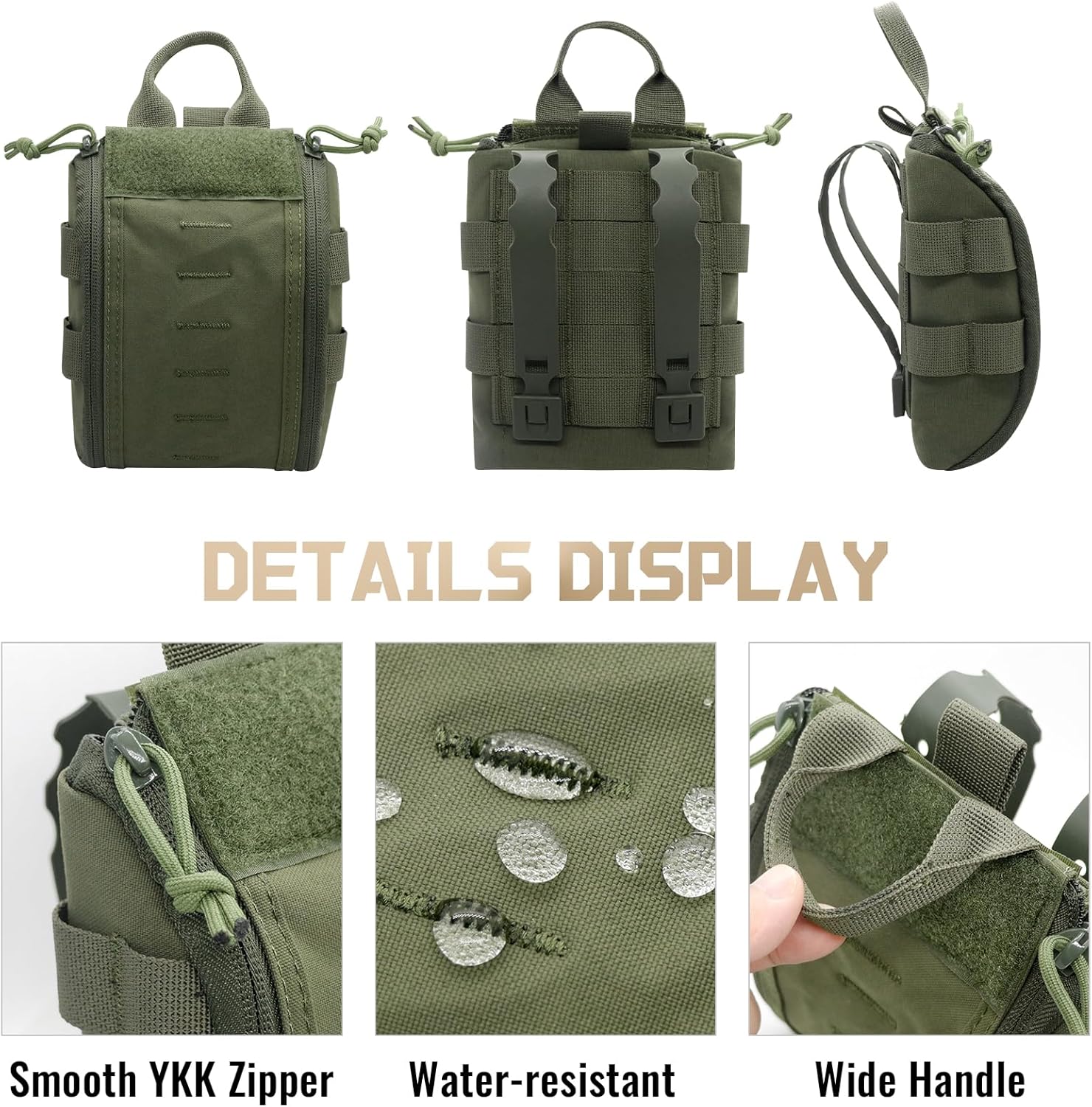 Tactical MOLLE Pouch First Aid EMT Bags IFAK Utility Pouches Quick Release Survival Bag for Outdoor