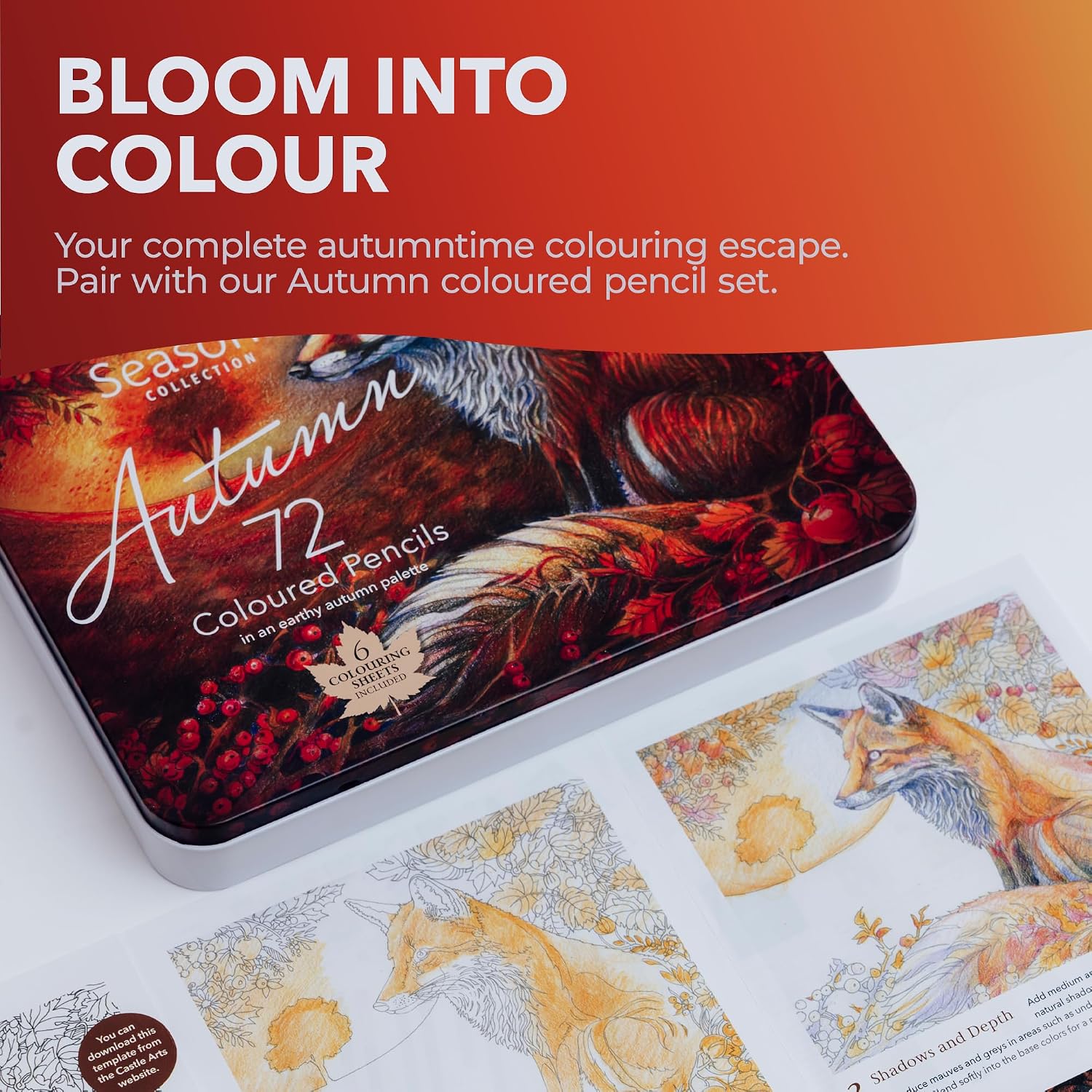 Castle Art Supplies Autumn Adult Coloring Book – Seasons Collection