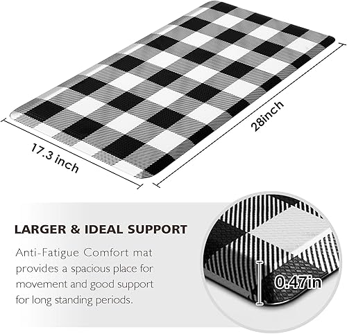 Miniatura 8 de MAYHMYO Tapete de cocina bohemio, antifatiga, étnico, acolchado, color naranja y azul, alfombras de cocina antideslizantes para cocina, suelo y