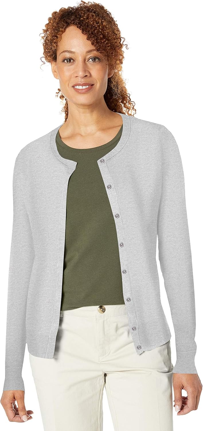 Amazon Essentials Women's Lightweight Crewneck Cardigan Sweater (Available in Plus Size) thumbnail