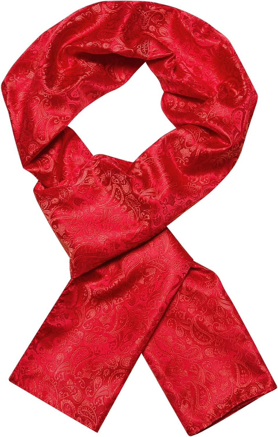 YOHOWA 2PCS Scarf Necktie Set Men/Women Fashion Silk Lightweight Feeling Print Soft Scarves Neckerchief Wraps Gift