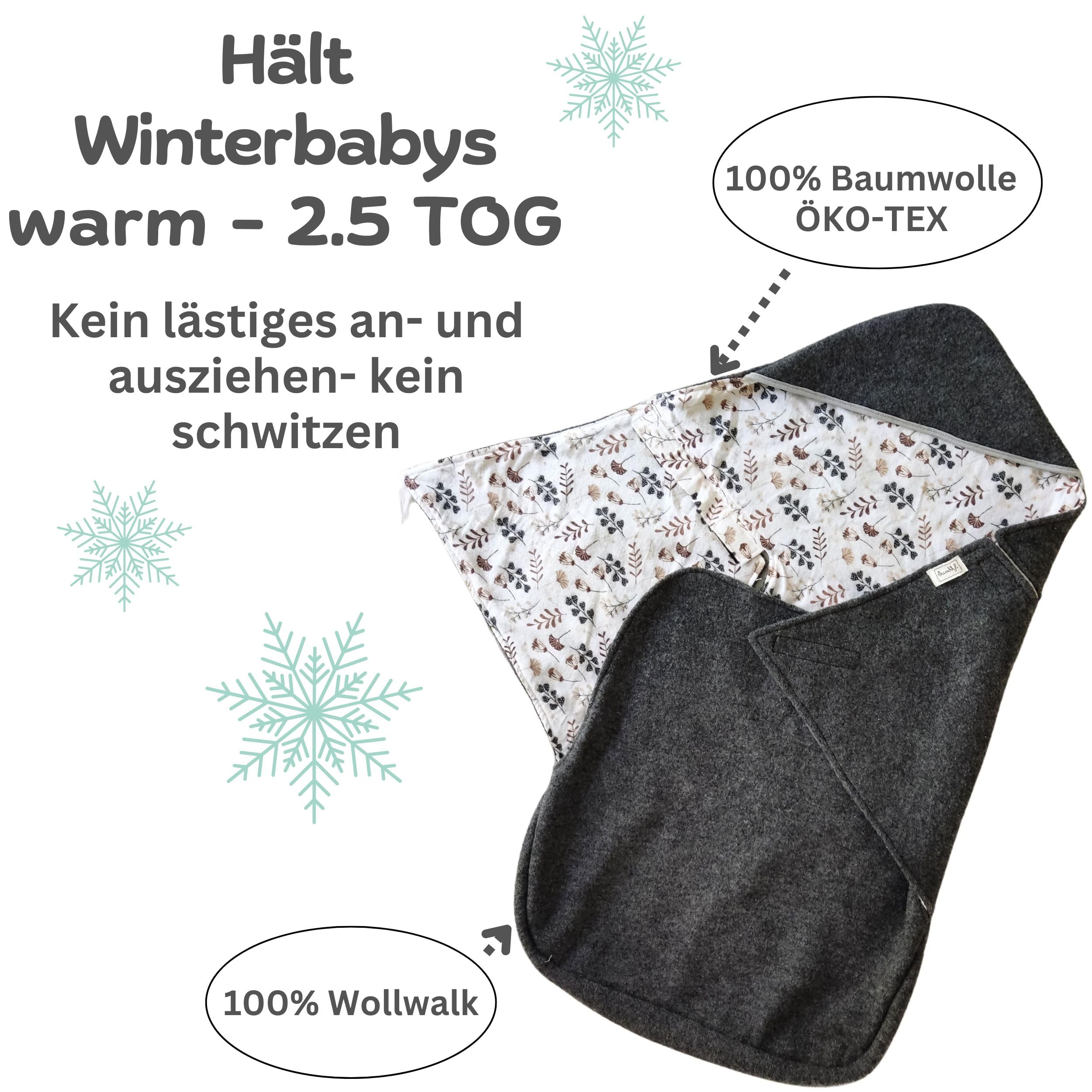 Chancelière pour Poussette Maxi COSI - Couvre bébé - pour Hiver en Polaire et Coton (Bleu)