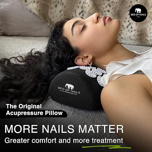 Miniatura 2 de BED OF NAILS Almohada Lumbar Original de Acupresión Cómoda, 2142 Puntos de Presión de Acupuntura, Alivio del Dolor de Cuello, Energía Aumentada,