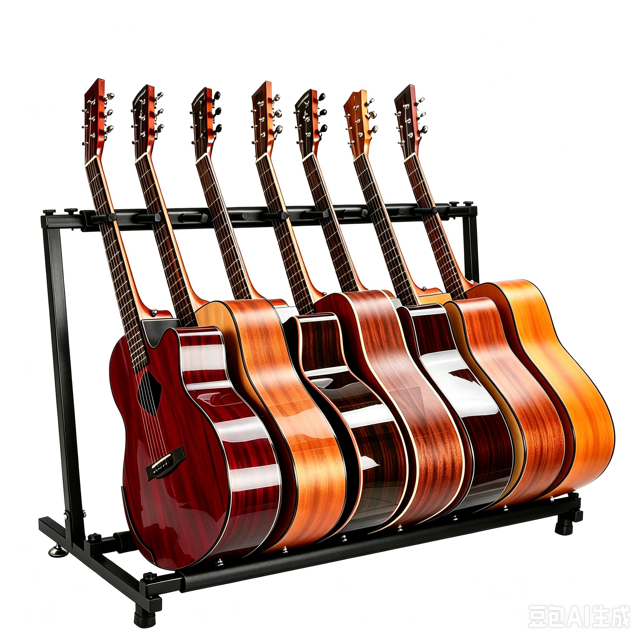 View 1 of ***Missing pieces *** Voxlumia 7 Multi Guitar Stand Rack with Folding Design Guitar Holder