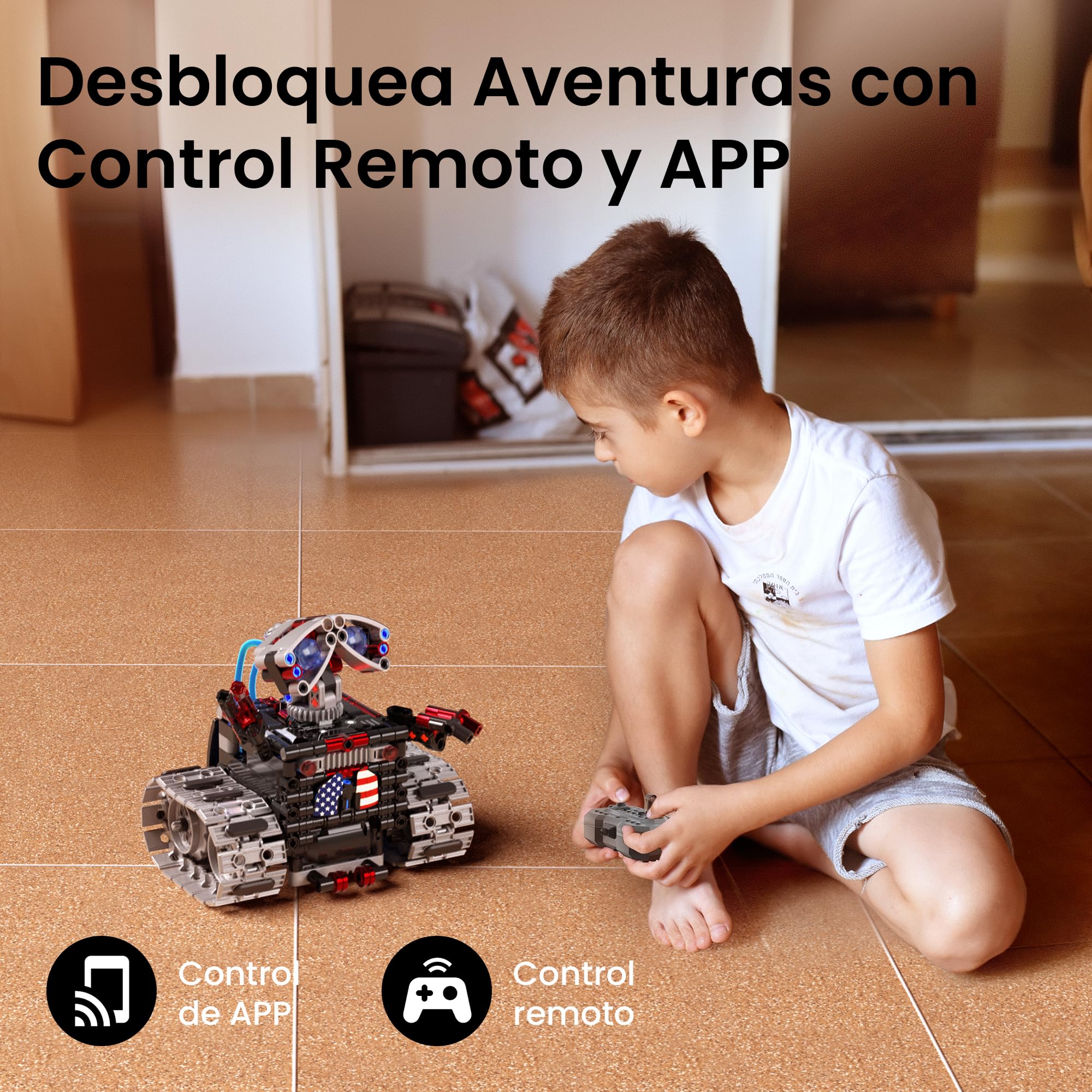 Sillbird Technic Robot Transformable Controlado por App, Robótico 4en1 a Control Remoto, Juguetes de Construcción con Programación, Regalos Creativos para Niños de 8 a 12 + Años (631 Piezas)