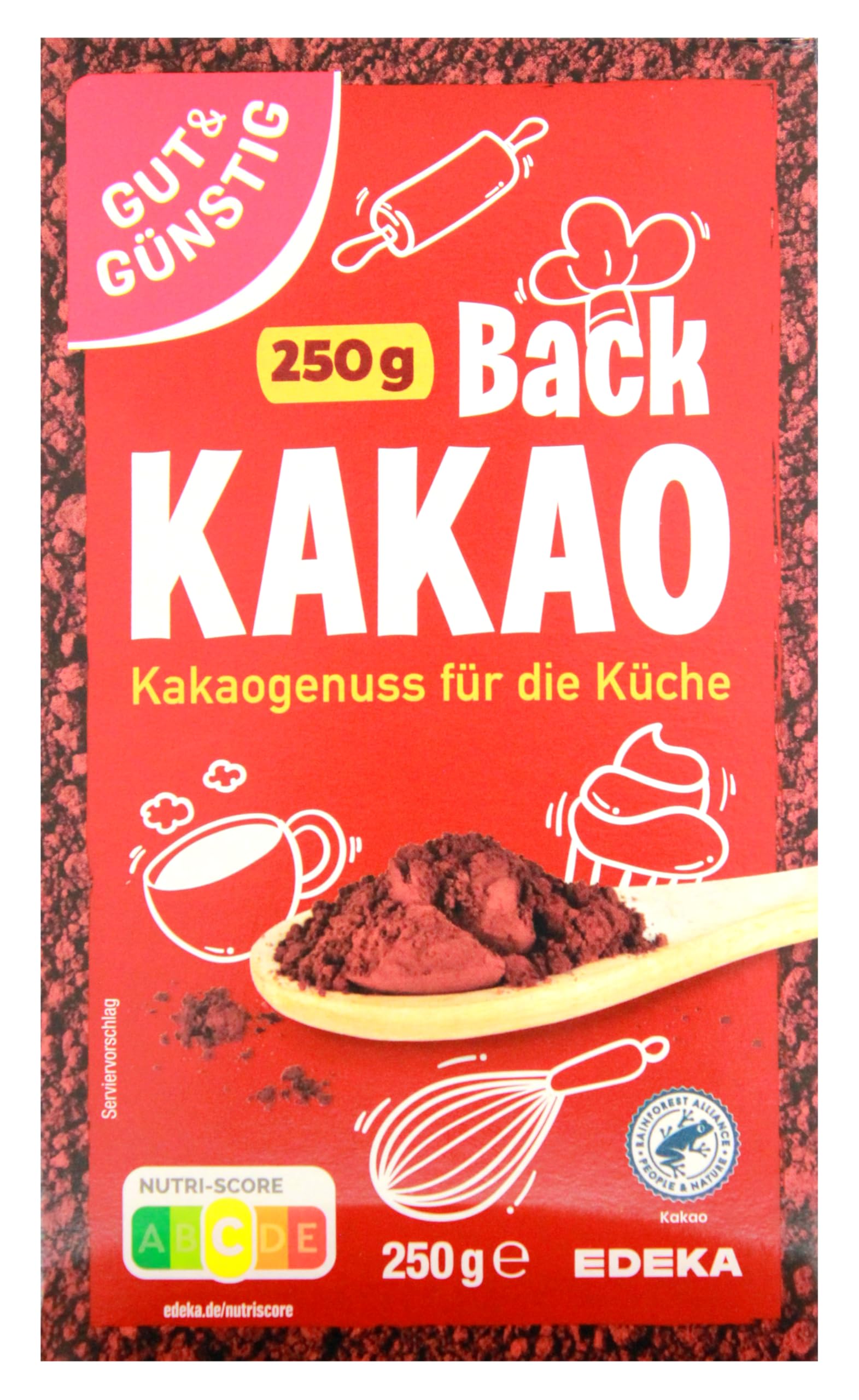 Gut & Günstig Back-Kakao, 10er Pack (10 x 250g)
