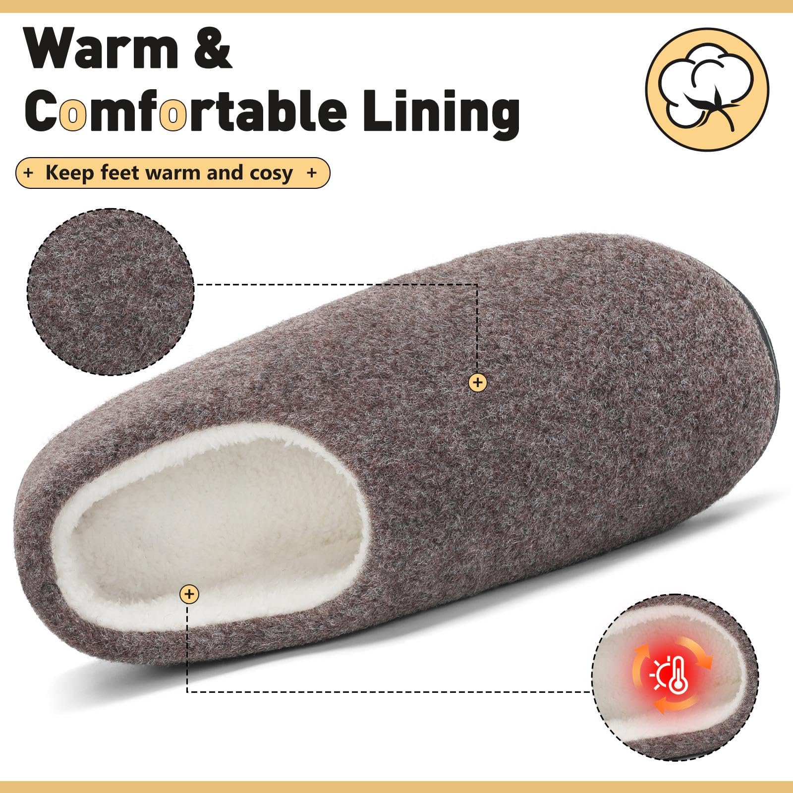 Mishansha Pantofole Inverno Calde in Memory Foam Ciabatte da Casa Antiscivolo Comode, Unisex-Adulto