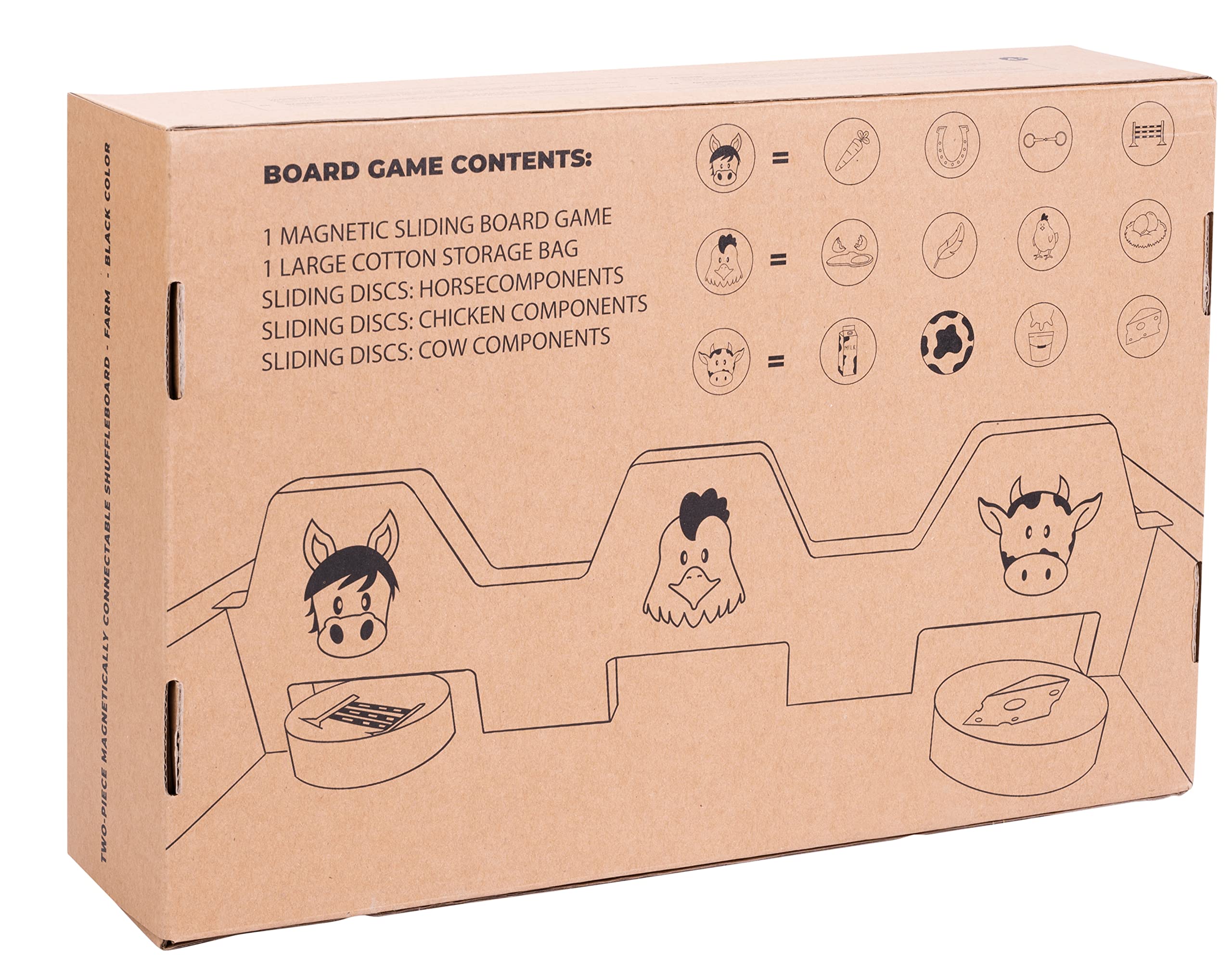 Engelhart- Tablero de tejo la Granja niños Especiales 4 años y +, 80 cm (2 Partes) - Discos y Bolsas de algodón