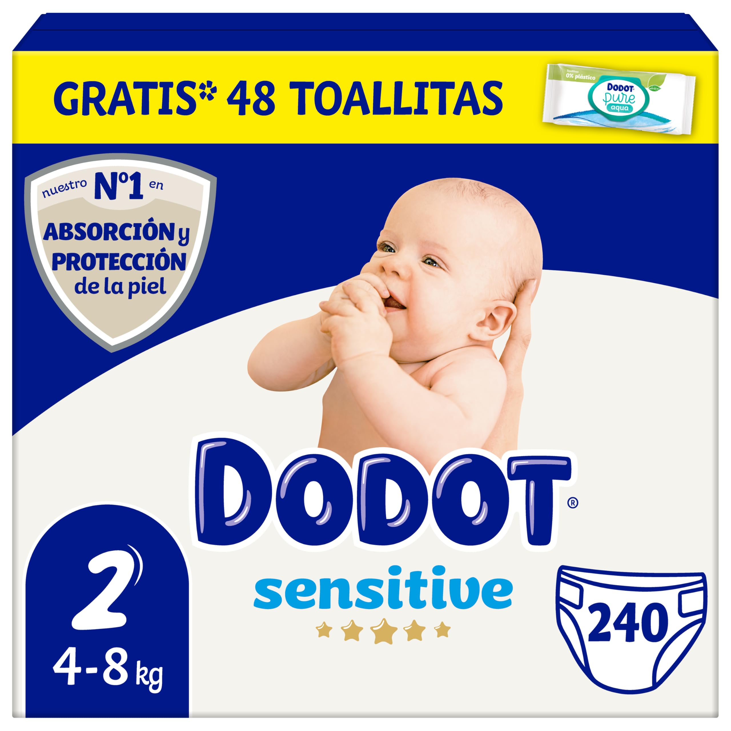 Dodot Sensitive - Couches pour bébé Talla 2 (240 Unidad)