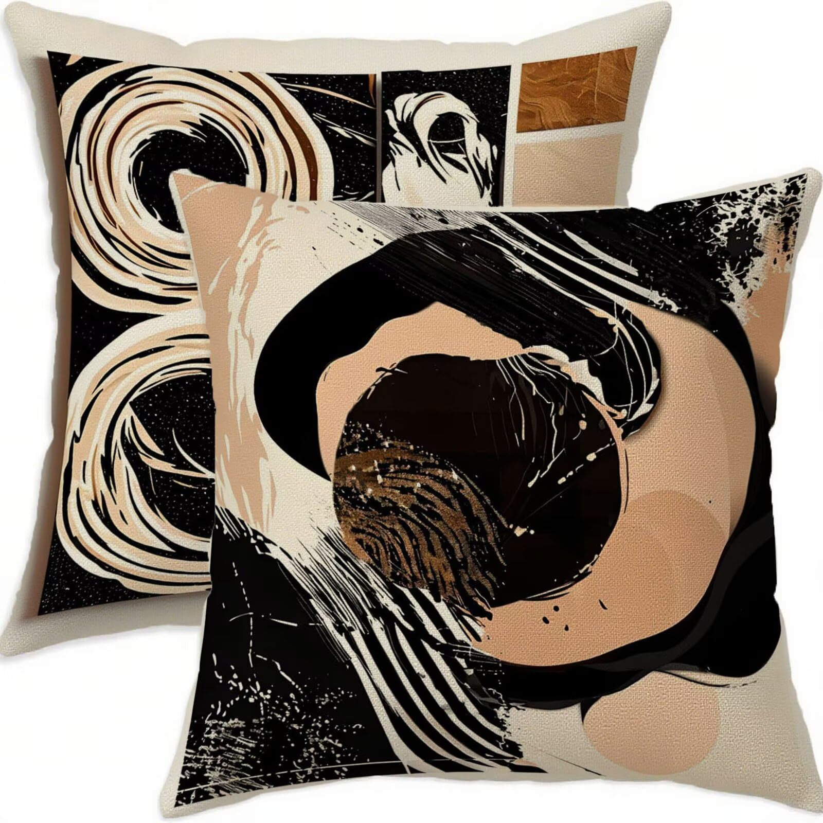 Housse coussin 65x65cm lot de 2 étanche pour décoration salon et chambre