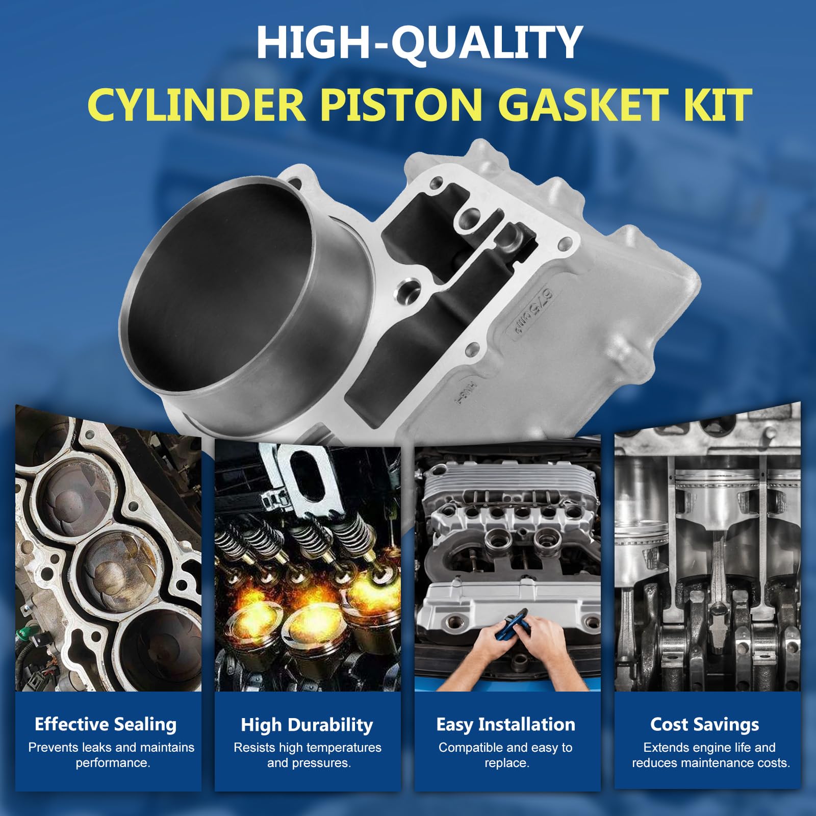 Cylinder Piston Top End Kit For Honda Pioneer 700 & Rincon 680