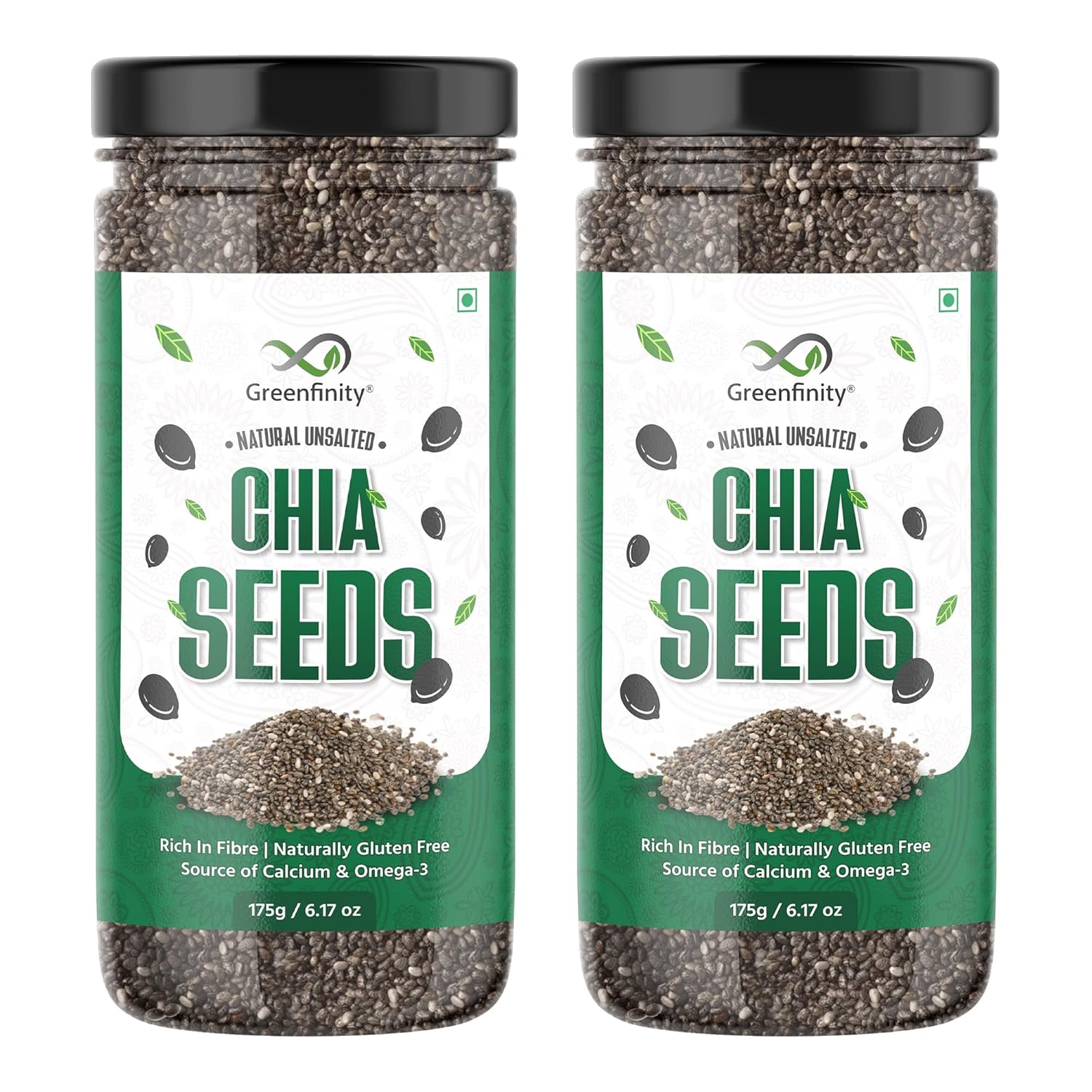 GreenFinity Raw Chia Seeds, Calcium and Protein Rich Superfood 175g
