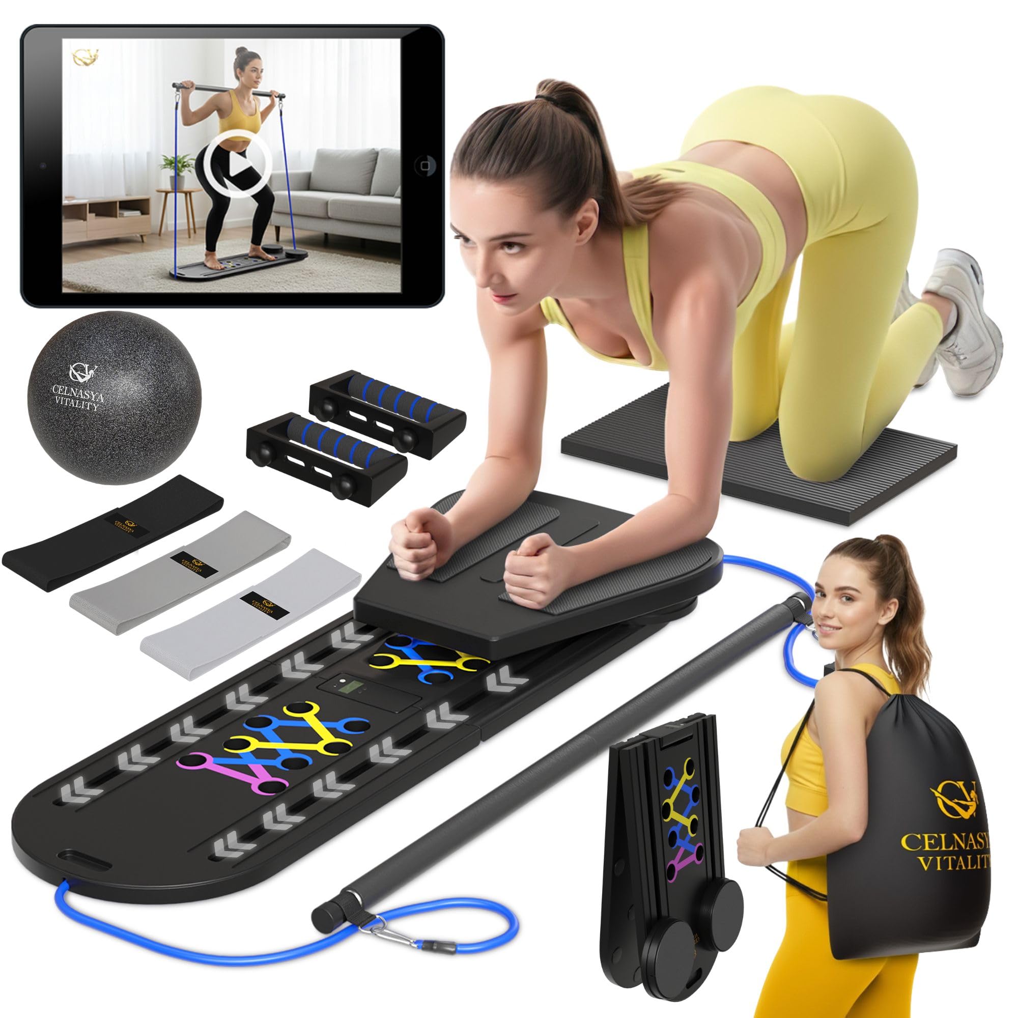 7-in-1 Foldable Pilates Board