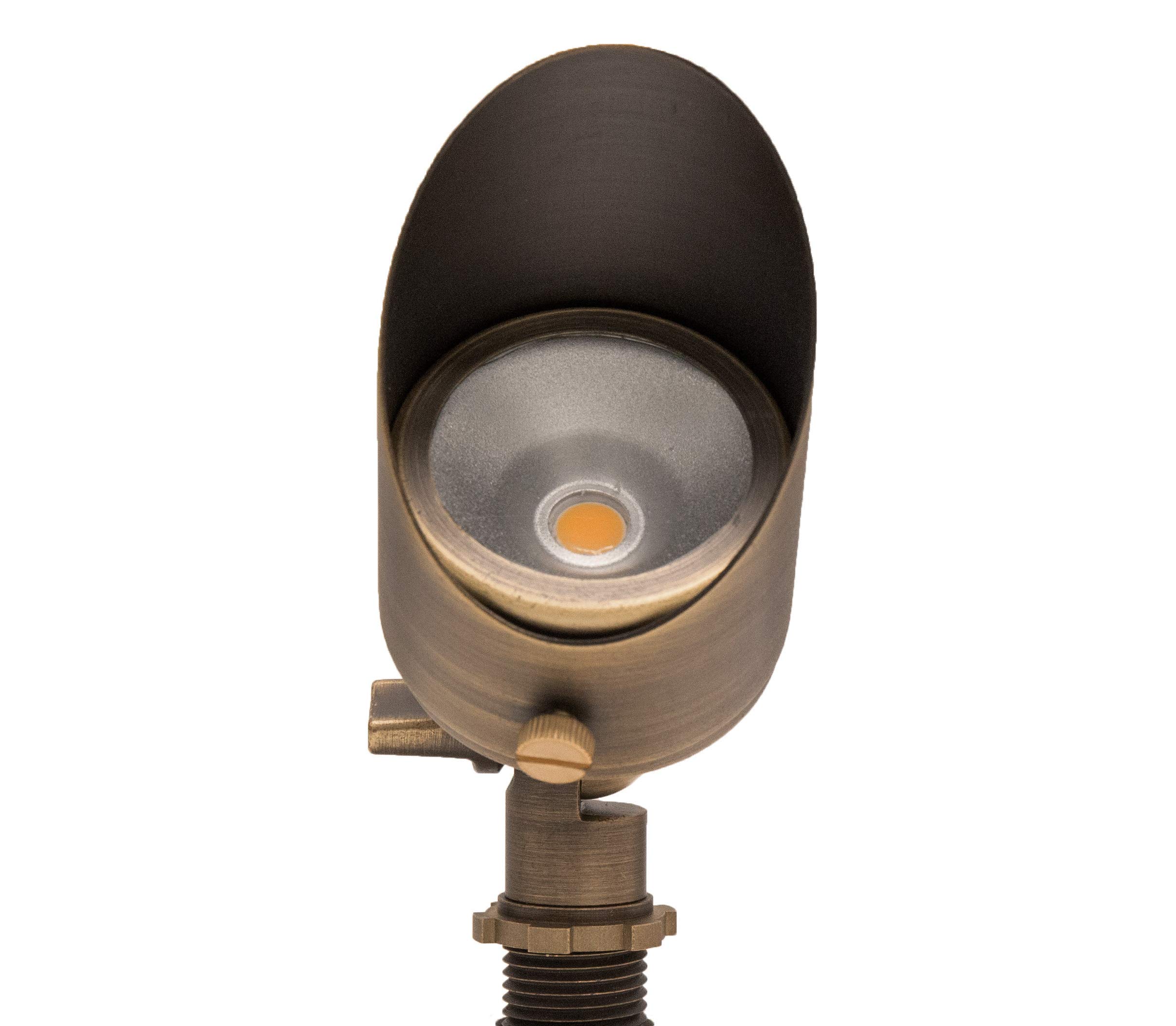 Lumen Logic 12V 6W Solid Brass (Bronze) LED Outdoor Spotlight 2700K Warm White 275 Lumens for Low Voltage Landscape Lighting of Yard, Lawn, Garden, Patio, Trees & House