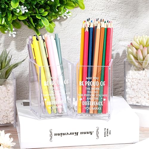 Miniatura 7 de 10 piezas de regalos de agradecimiento a los empleados, cita inspiradora a granel, soporte para lápices para profesores, regalos de agradecimiento