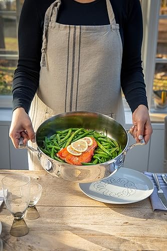 Miniatura 8 de Juego de utensilios de cocina de acero inoxidable de tres capas, 5 ollas y sartenes esenciales, 3 tapas intercambiables, listos para inducción, apto