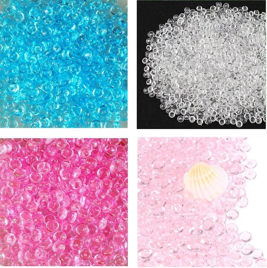 1 Pack 50g Fishbowl Beads for Crunchy Slime Plastic Clear Vase Filler