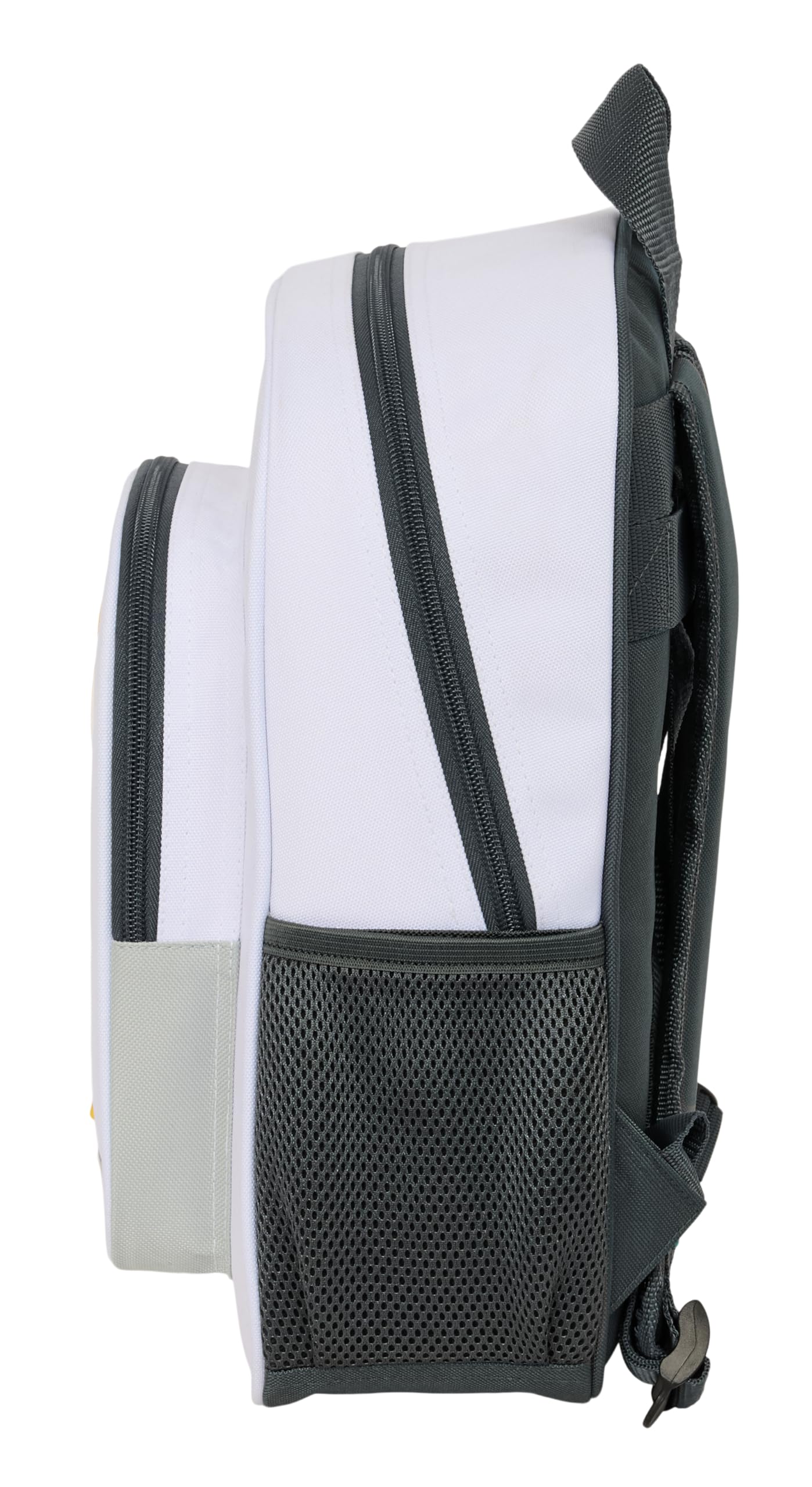 safta Real Madrid Attrezzature 25/26 - Zaino per bambini, ideale per bambini di diverse età, comodo e versatile, qualità e resistenza, 28 x 10 x 34 mm, bianco, M, Casual