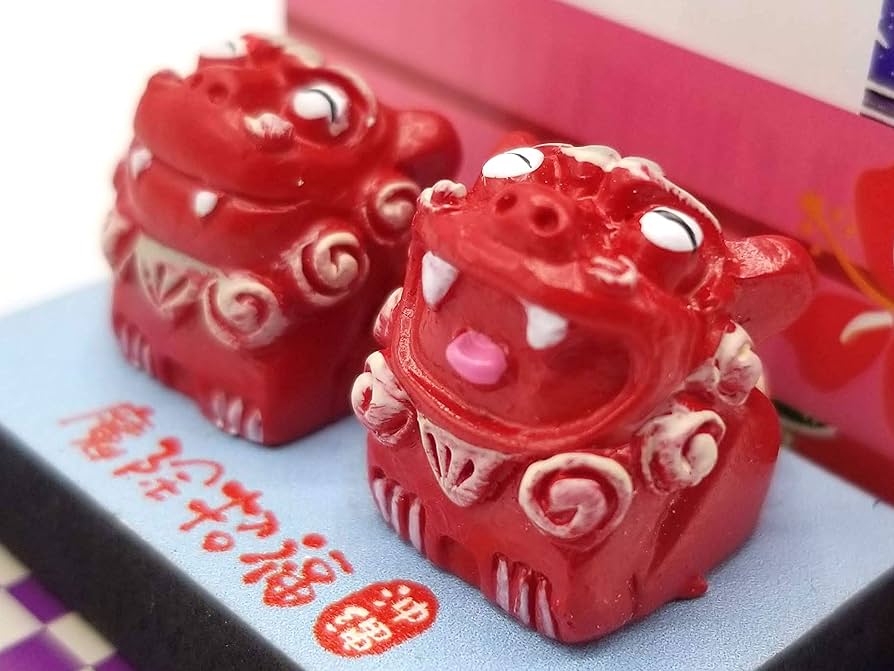 沖縄　シーサー 本田星陶所】ブルーシーサー（ペア） | 藤巻百貨店