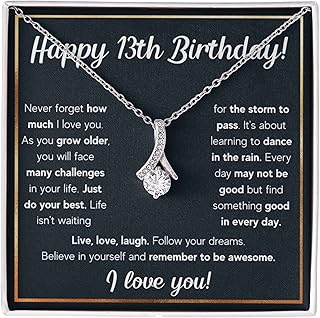 13 Year Old Girl Gift Ideas Happy 13th Birthday Gifts For Girls Best Present For 13-year-old Girls Teenage Teen Girl Necklace Jewelry For Thirteen Year Old Girl