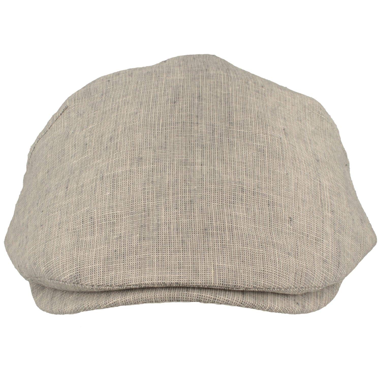 Breiter Gorra Corredera Plana para Hombre 100% Lino con Forro de Algodón, Especialmente Ligera y Cómoda