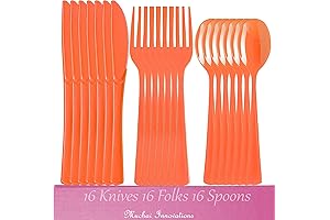 Disposable Orange Silverware Set | Perfect for Parties and Events